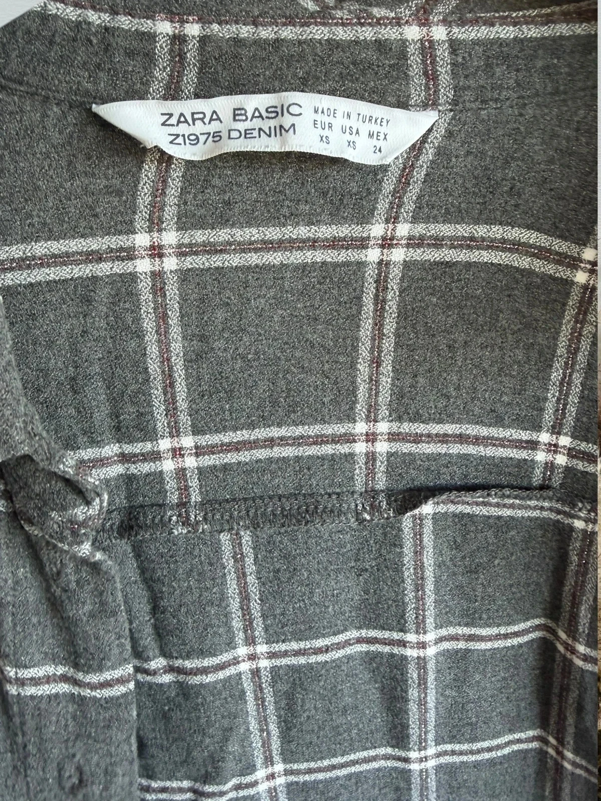 damesoverhemd over tuniek shirt Zara in ruiten T34/XS – photo 5